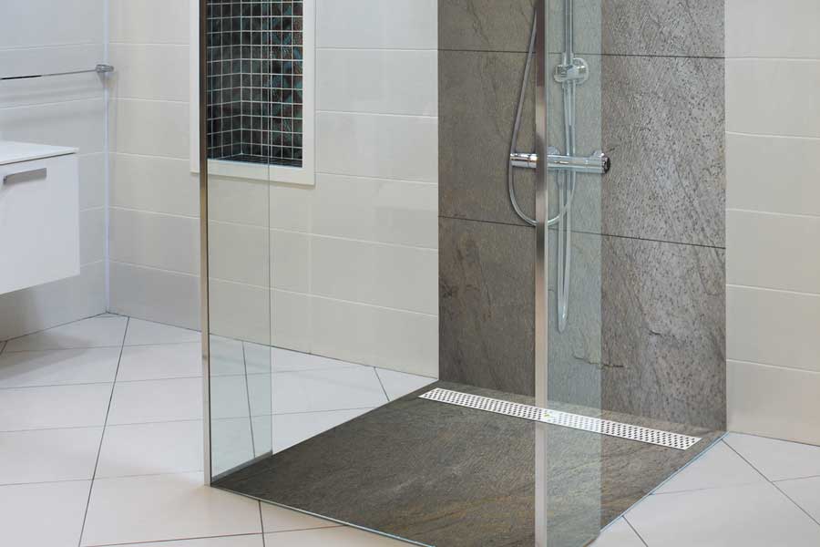 Barrierefreies Duschelement MARMOX Shower Tray mit Punktablauf